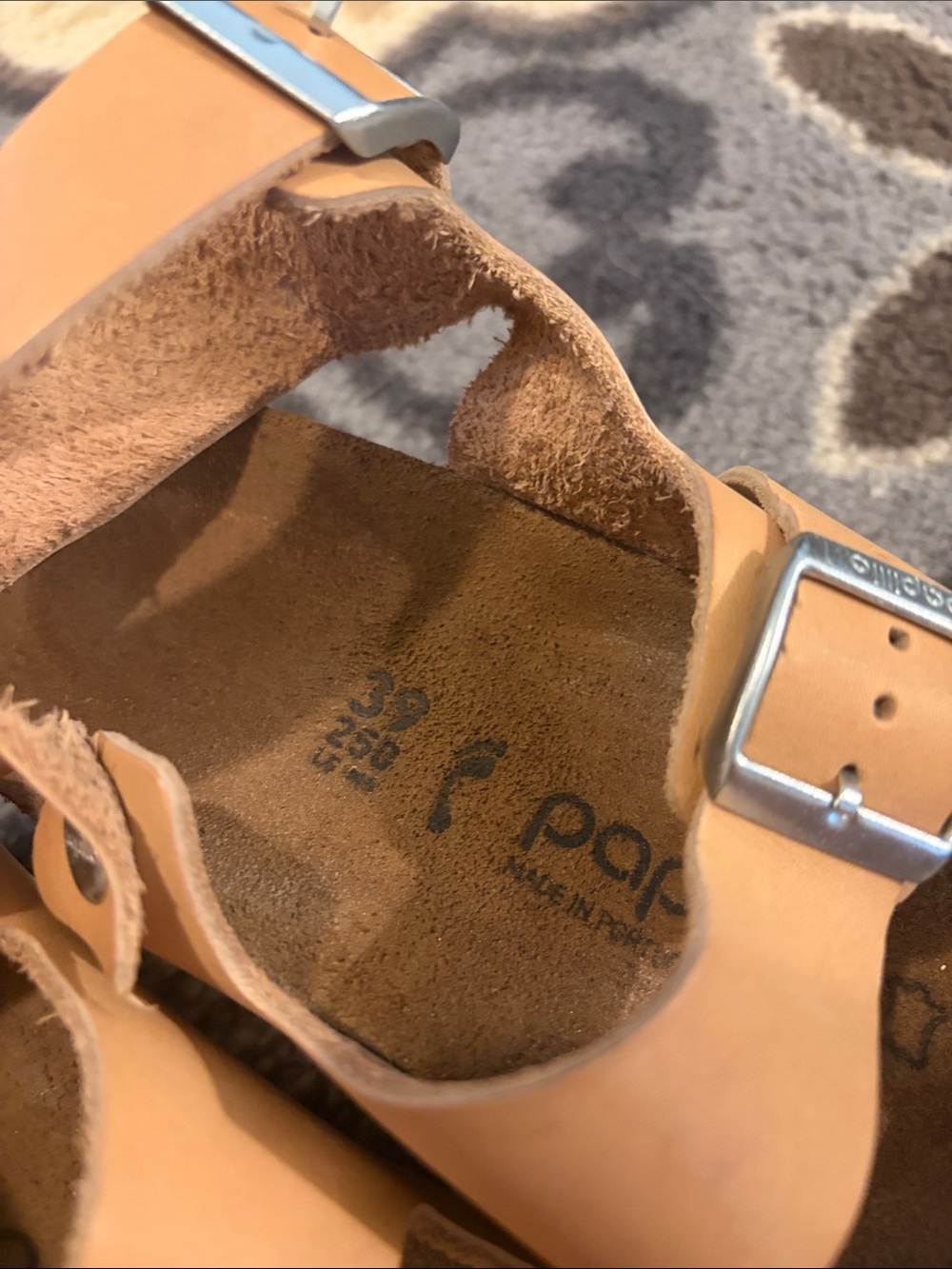 Birkenstock Papillon Linnea Wedge Three-Strap Leather Sandals in Latte - Picture 8 of 8